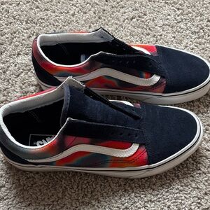 Vans  Old Skool Sneakers in Blue with Rainbow Accent